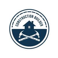 design de logotipo de construtor de construção vetor
