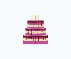 vetor de logotipo de padaria de bolo, vetor de bolo de aniversário.