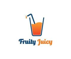 modelo de design de logotipo de suco fresco, modelo de logotipo de suco de laranja. vetor