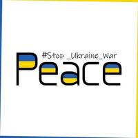 paz na ucrânia suporte e fique com o modelo de ilustração vetorial da ucrânia vetor