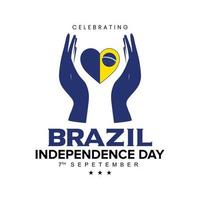 7 de setembro celebração do dia da independência do brasil vetor