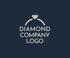 modelo de design de logotipo de diamante elegante. modelo de logotipo de anel de diamante. vetor