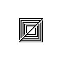 letra z quadrado logotipo inspiração pro vector