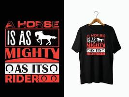 design de camiseta de cavalo vetor