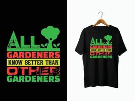 design de camiseta de jardim vetor