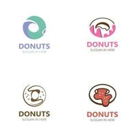 design de comida de bolo de imagem de logotipo de padaria de donut vetor