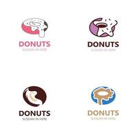 design de comida de bolo de imagem de logotipo de padaria de donut vetor