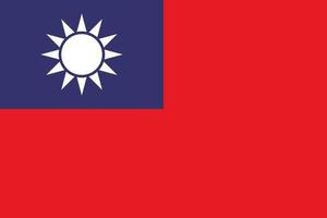 taiwan oficialmente bandeira vetor