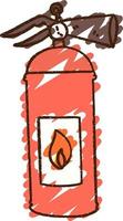 desenho de giz de extintor de incêndio vetor