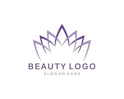 logotipo da flor de lótus. modelo de design vetorial de ícones de lótus em fundo escuro e rosa em estilo plano e contorno com efeito dourado para eco, beleza, spa, ioga, empresas médicas. vetor