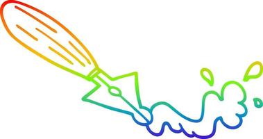 caneta-tinteiro desenho de desenho de linha gradiente arco-íris vetor