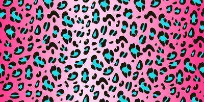 padrão sem emenda de leopardo-de-rosa. fundo desenhado à mão animalesco. ilustração vetorial. vetor