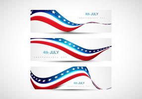 4 de julho Bandeira americana do Dia da Independência vetor