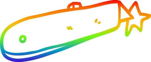faca de trabalho de desenho de desenho de linha de gradiente de arco-íris vetor