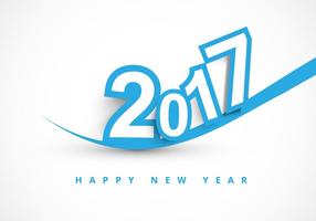 2017 Cartão de feliz ano novo vetor
