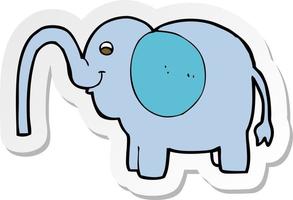 adesivo de um elefante de desenho animado esguichando água vetor