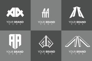 ícones de arte vetorial de logotipo aa vetor