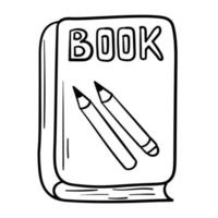 livro de adesivos doodle com marcador vetor