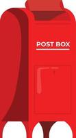 design tradicional de vetor de caixa de correio antigo, ilustração de caixa de correio vermelho vintage,