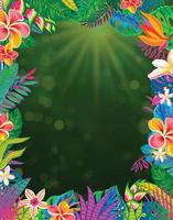 design de flores exóticas tropicais para banner, panfleto, folheto, impressão de tecido vetor