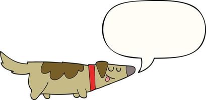 cão de desenho animado e bolha de fala vetor