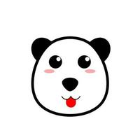 lindo bebê panda. cara de panda bebê. logotipo do bebê panda. vetor