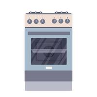estilo de design plano forno a gás fogão de cozinha isolado na ilustração vetorial de fundo branco vetor