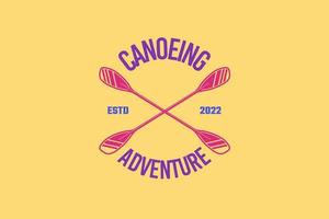 modelo de logotipo de aventura de canoagem adequado para negócios, associação, produto, etc vetor