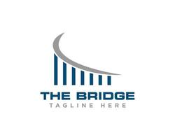 vetor de design de ícone de logotipo de construção de ponte