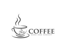 vetor de design de ícone de logotipo de café