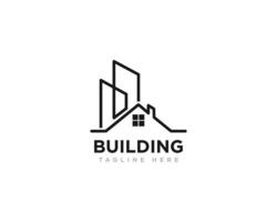 vetor de design de logotipo de construção civil