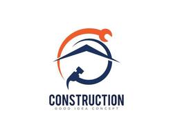 vetor de design de ícone de logotipo de construção