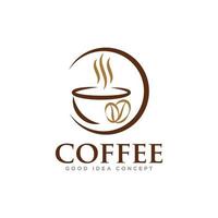 vetor de design de ícone de logotipo de café