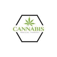 vetor de design de logotipo de cannabis ou maconha