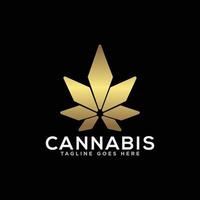 vetor de design de logotipo de cannabis ou maconha