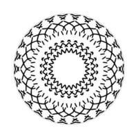 desenho de mandala com forma abstrata. vetor preto e branco. conceito de motivo de ornamento e decoração. modelo para papel de parede, padrões, tapete, têxtil e sem costura