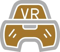 estilo de ícone de óculos vr vetor