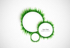 Moldura com o círculo de grama verde vetor