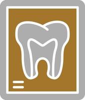 estilo de ícone de raio-x de dente vetor