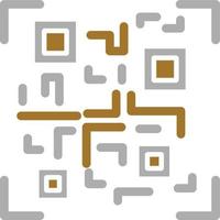 estilo de ícone de código qr vetor