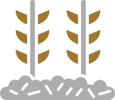 estilo de ícone de plantação de trigo vetor