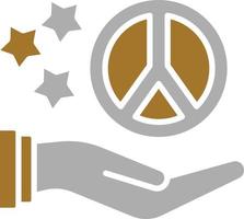estilo de ícone de paz vetor