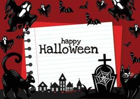 banner de halloween para design vermelho de vetor de conteúdo