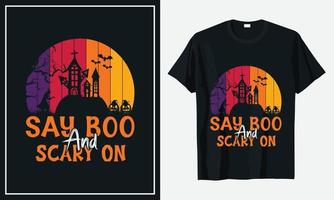 vetor de design de camiseta de halloween