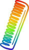 pente de desenho de desenho de linha de gradiente de arco-íris vetor