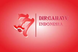 dia da independência da indonésia 77 em 17 de agosto vetor