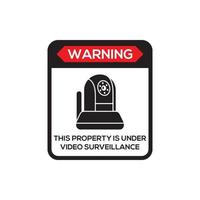 ícone de sinal de vigilância por vídeo eps 10 vetor