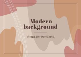 modelo elegante de moda com formas abstratas orgânicas e linha em cores neutras. fundo mínimo com espaço para texto. ilustração vetorial moderna para design de marca vetor