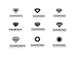Logos de diamantes de vetores grátis