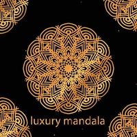 fundo de mandala de luxo com padrão de arabesco dourado design de vetor de estilo oriental islâmico árabe